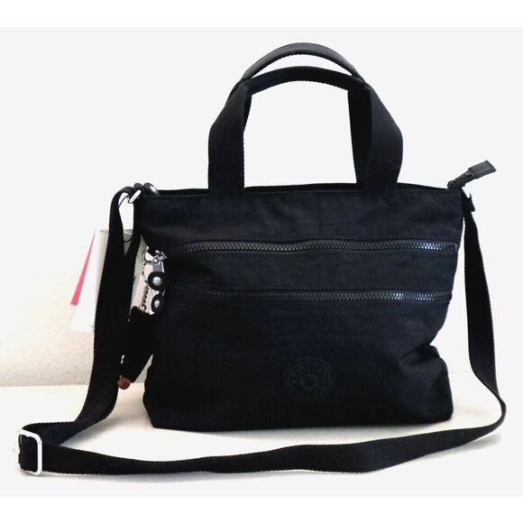 Kipling KIA2L1-0DH Women's Black Tonal Nylon Crossbody/Satchel Bag - Picture 3 of 10